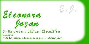 eleonora jozan business card